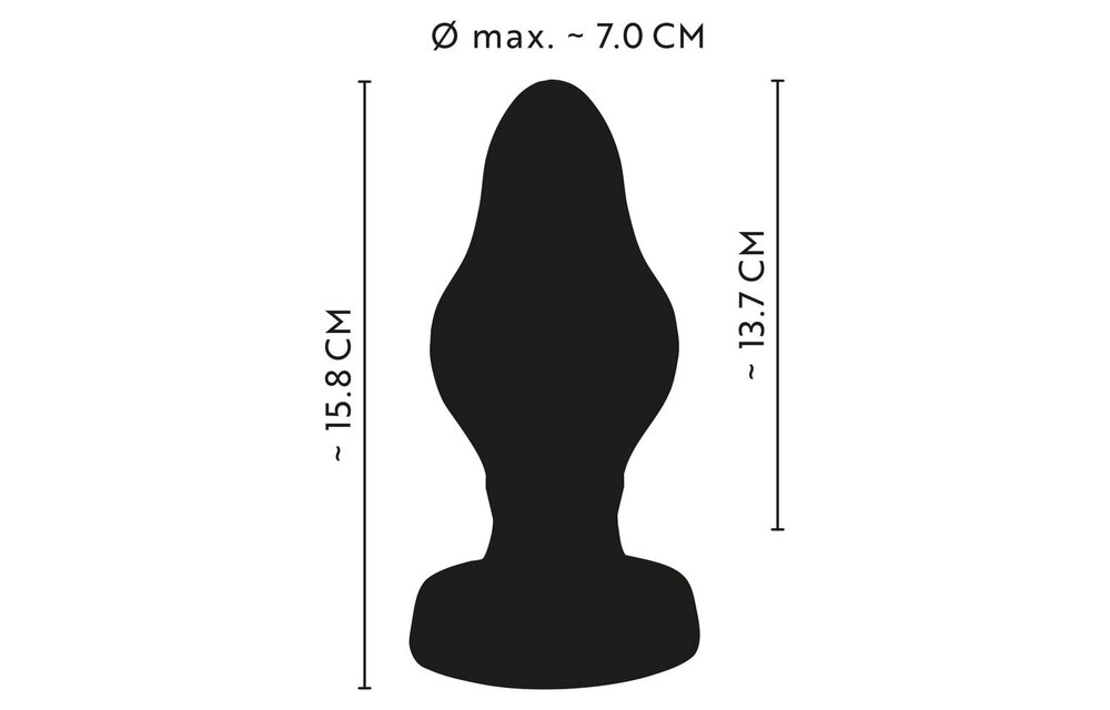 Superzachte Buttplug Ø7 cm | 15,8 cm Siliconen Met Zuignap