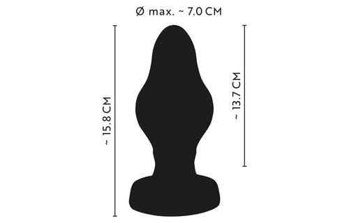 Superweicher Buttplug Ø7 cm | 15,8 cm Silikon mit Saugnapf
