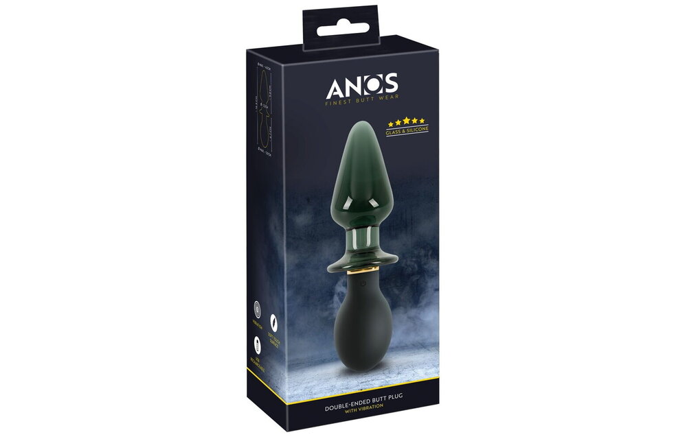 Double-Ended Butt Plug | Vibrating Silicone & Glass Anal Plug