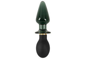 Doppelseitiger Butt Plug 16,6 cm | Vibrierend Silikon & Glas