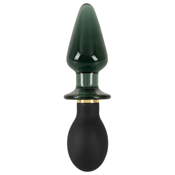 Doppelseitiger Butt Plug 16,6 cm | Vibrierend Silikon & Glas