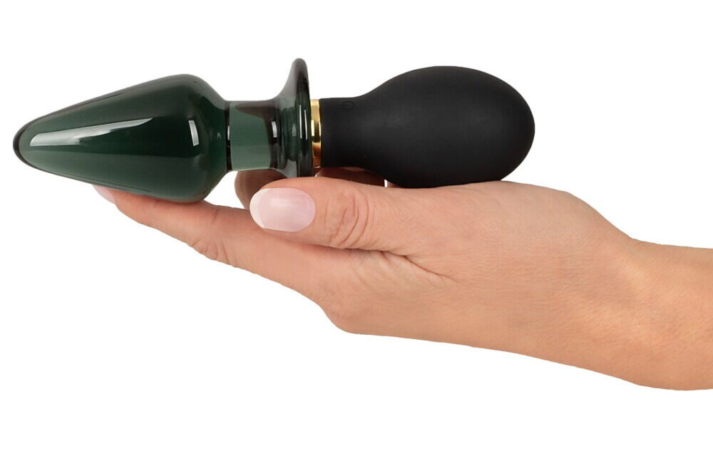 Doppelseitiger Butt Plug 16,6 cm | Vibrierend Silikon & Glas