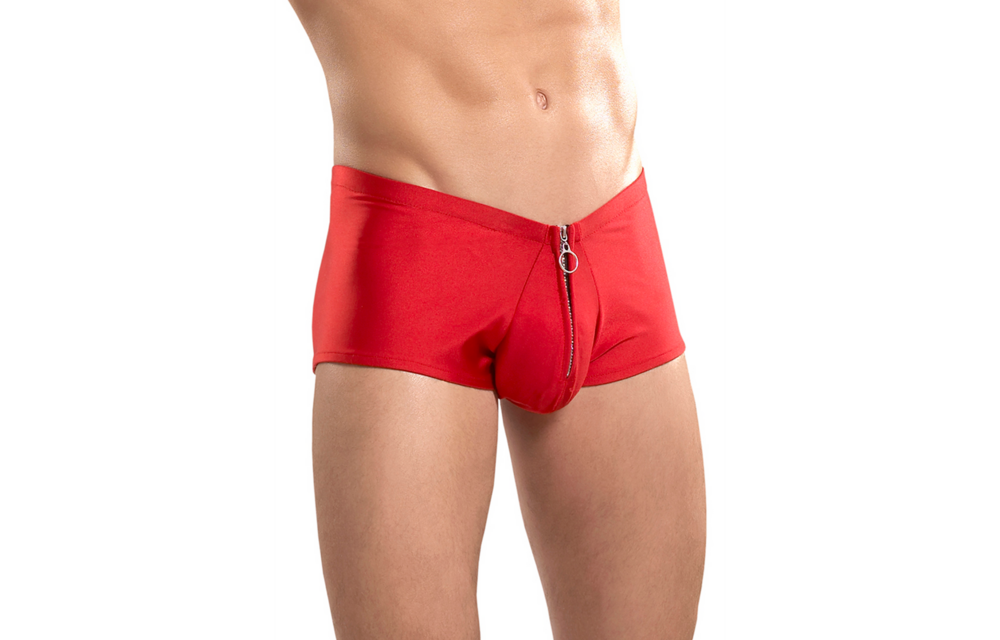Shorts With Zip L/XL Red - Comfort & Style Male Power