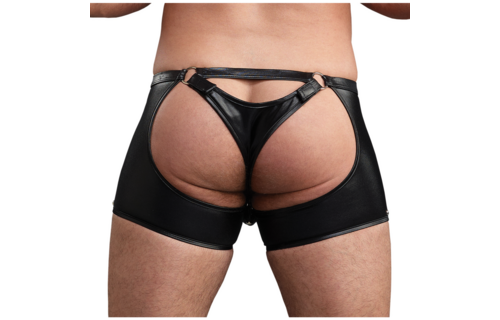 Poseidon Shorts Open Kruis & Afneembare String Zwart L/Xl