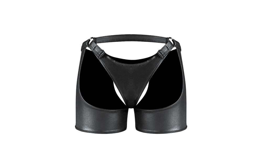 Poseidon Shorts Open Crotch & Removable Thong Black L/XL