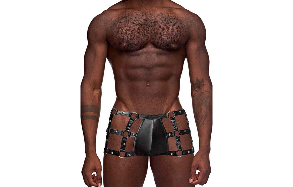 Vulcan Cut Out Cage Short Zwart | Stoer & Verleidelijk L/Xl