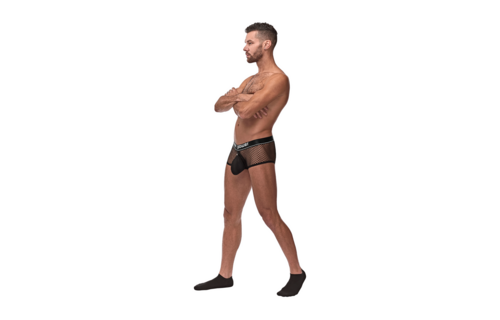 Mini Cockring Short with Red Cockring - M - Black