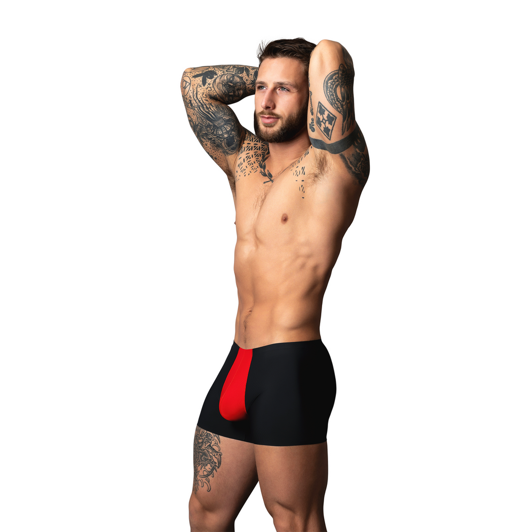 Pouch Short - L - Zwart/Rood