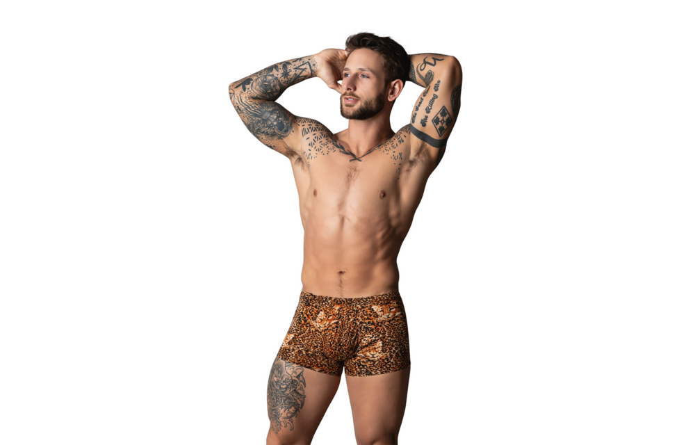 Pouch Short Brown With Black Cock Ring | Male Power M