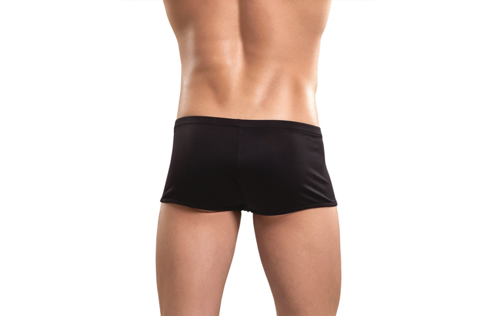 Ritsbroek met Rode Cockring - S/M - Zwart