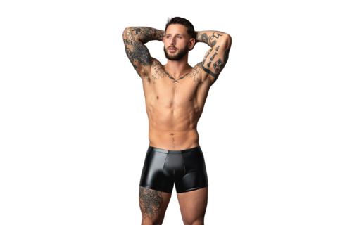 Wetlook Pouch Shorts - XL - Black