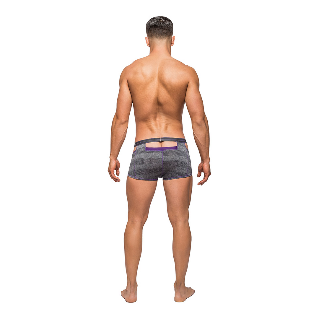 Heather Haze Cutout Shorts M – Stijlvol & Comfortabel Grijs