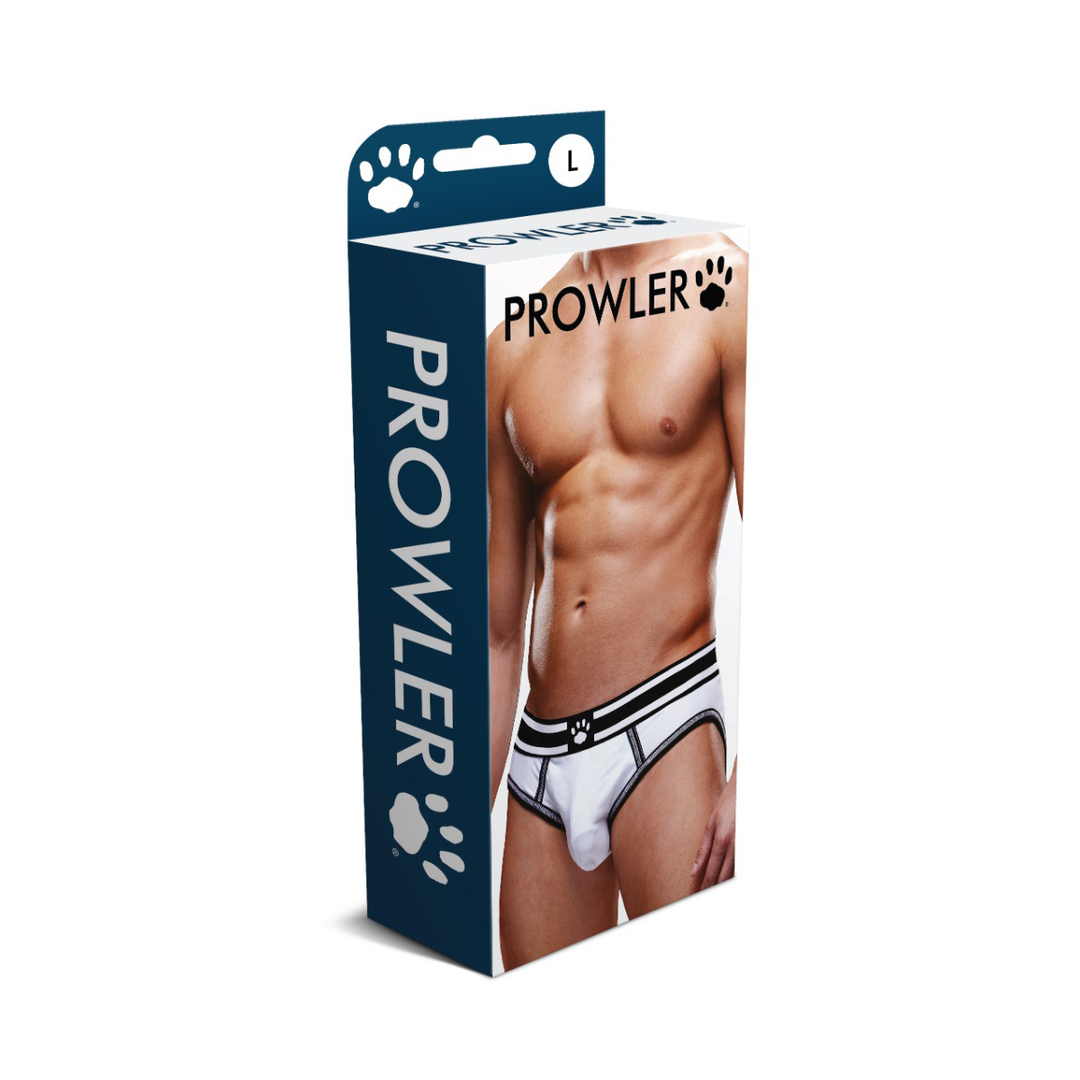 Open Briefs XXL White/Black | Stylish Backless Briefs Prowler