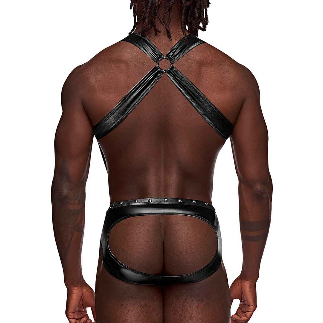 Uranus Jock Briefs L/XL Black – Cool & Sexy With Suspenders