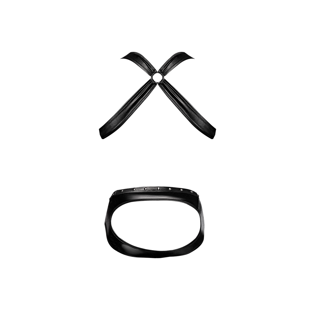 Uranus Jock Briefs L/XL Black – Cool & Sexy With Suspenders