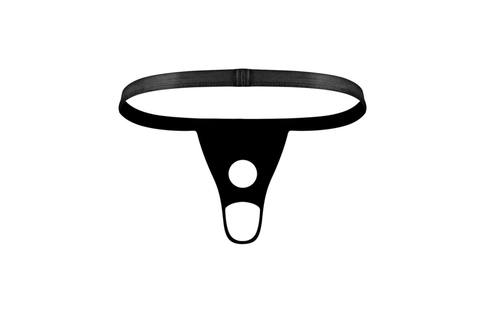 Appolo - Power Sock with Round Cut and Open Back - L/XL - Black