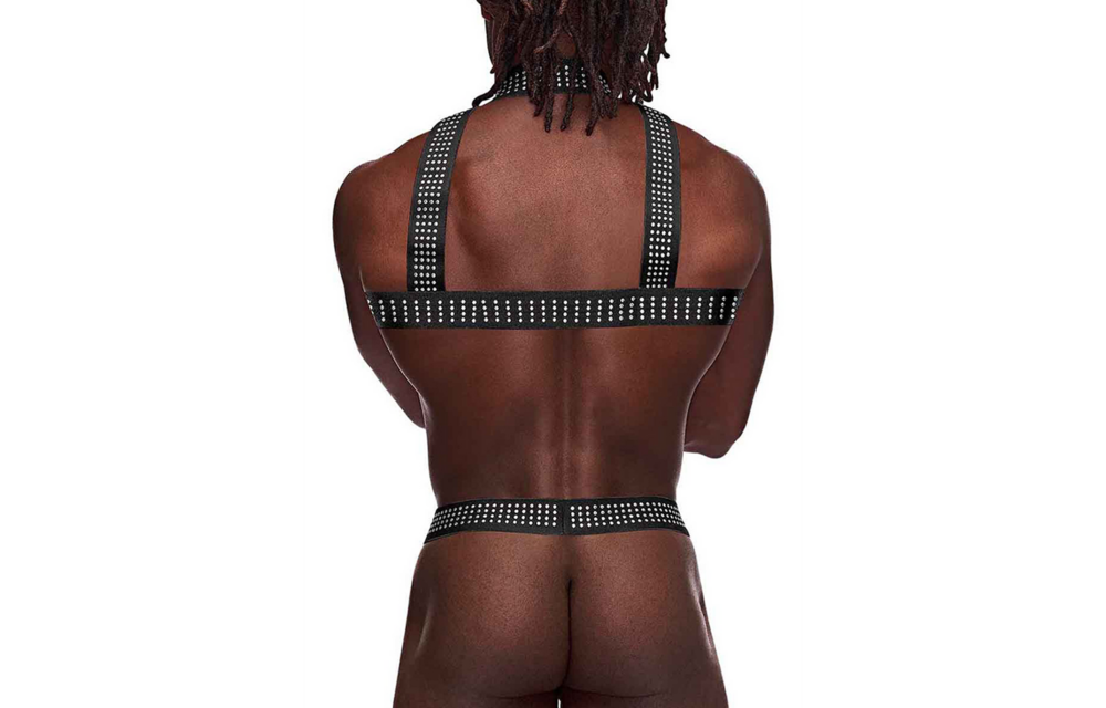 Elastic Harness With Studs Black - Cool & Adjustable | Male Power