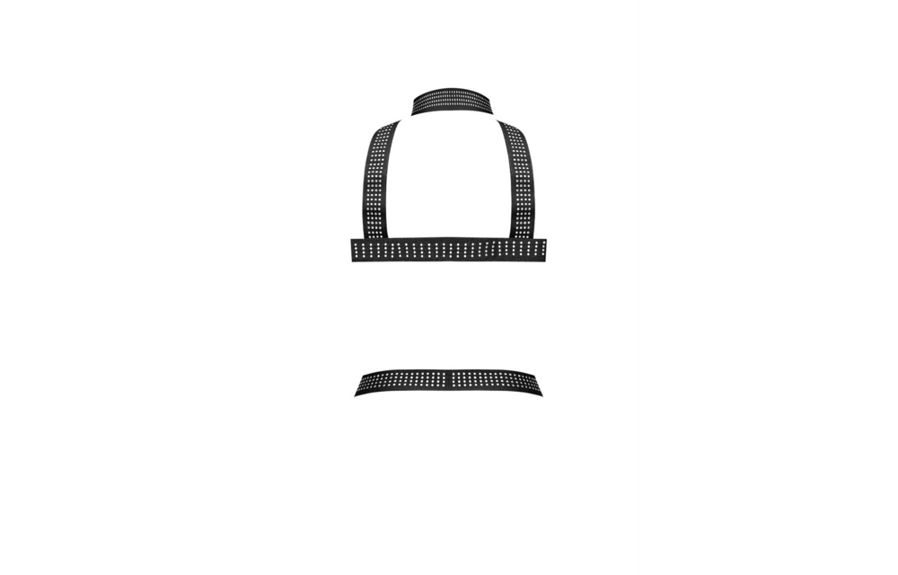 Elastischer Harness mit Nieten Schwarz – Cool & Verstellbar | Male Power