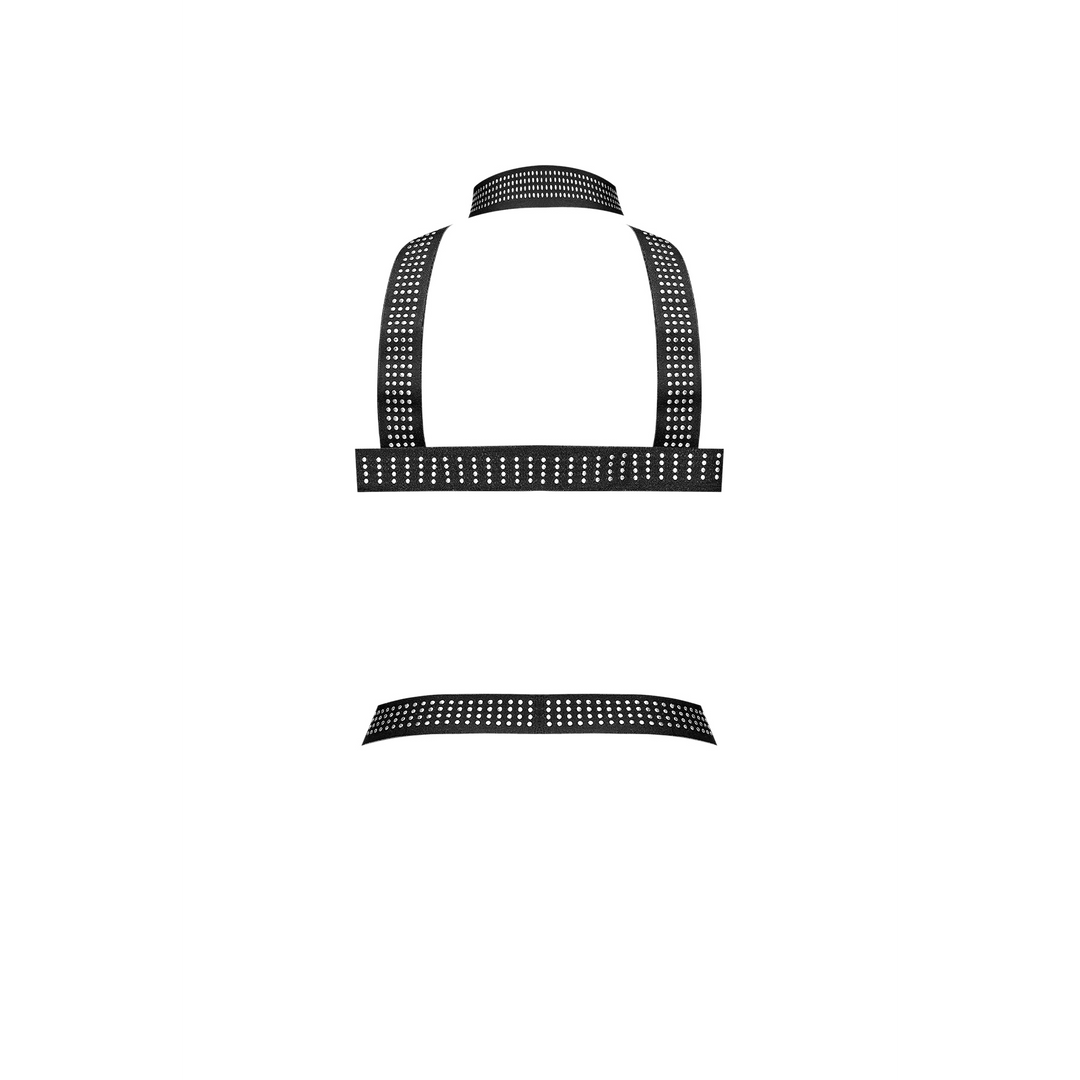 Elastic Harness With Studs Black - Cool & Adjustable | Male Power