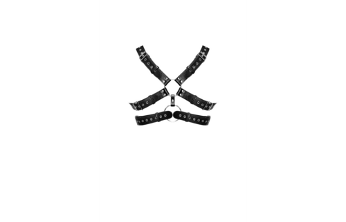 Twins Black Imitation Leather Harness | Adjustable & Cool