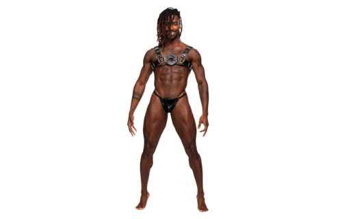 Libra - Imitation Leather Harness - One Size - Black