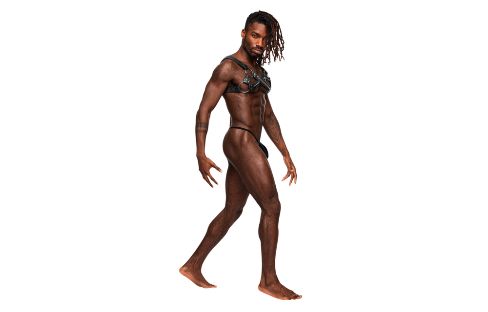 Virgo Imitation Leather Harness Black | Stylish & Adjustable