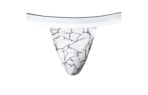 Jock L/XL White Marble | Comfortable Male Power Underwear