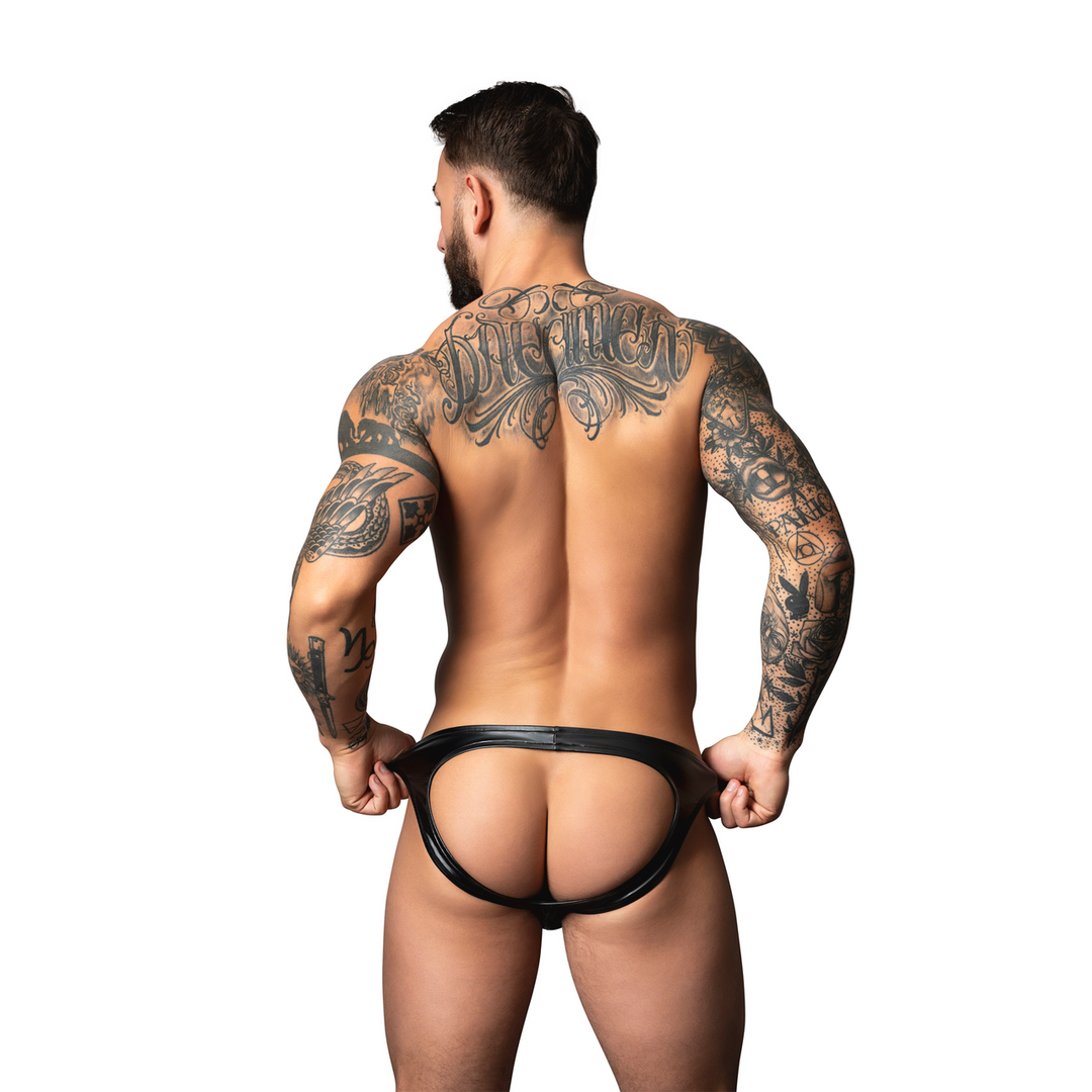Moonshine Wetlook Jock S/M Schwarz | Stilvoll & bequem