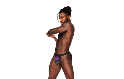 Strappy Jock L/XL With Black Cock Ring - Comfort & Power