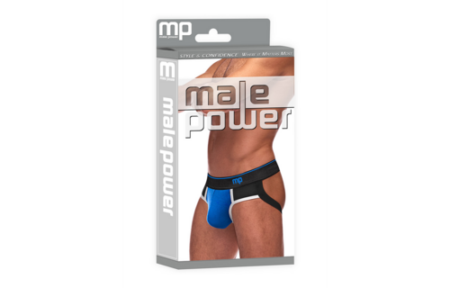 Panel Jock L/Xl Zwart/Blauw | Retro Sportstijl Male Power
