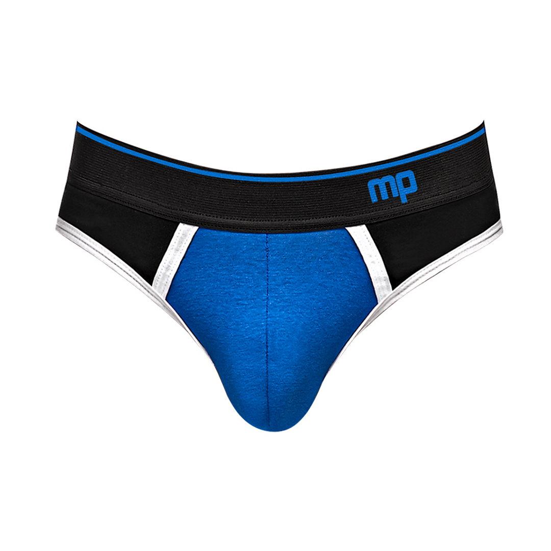 Panel Jock L/XL Black/Blue | Retro Sports Style Male Power
