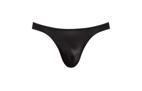 Bong Thong L/XL Black | Luxurious Satin Spandex Briefs from Male Power