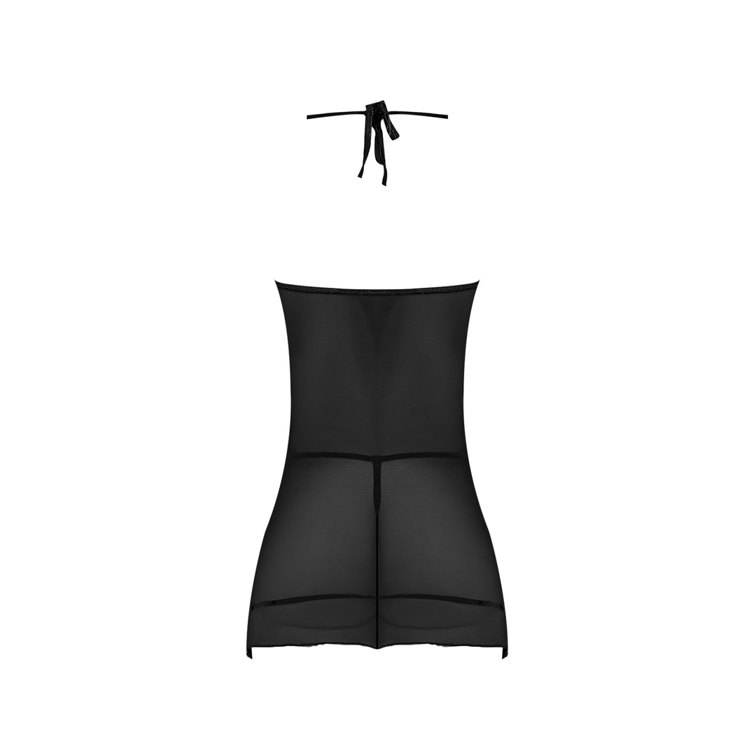 Nachthemd und G-String-Set – S/M – Schwarz