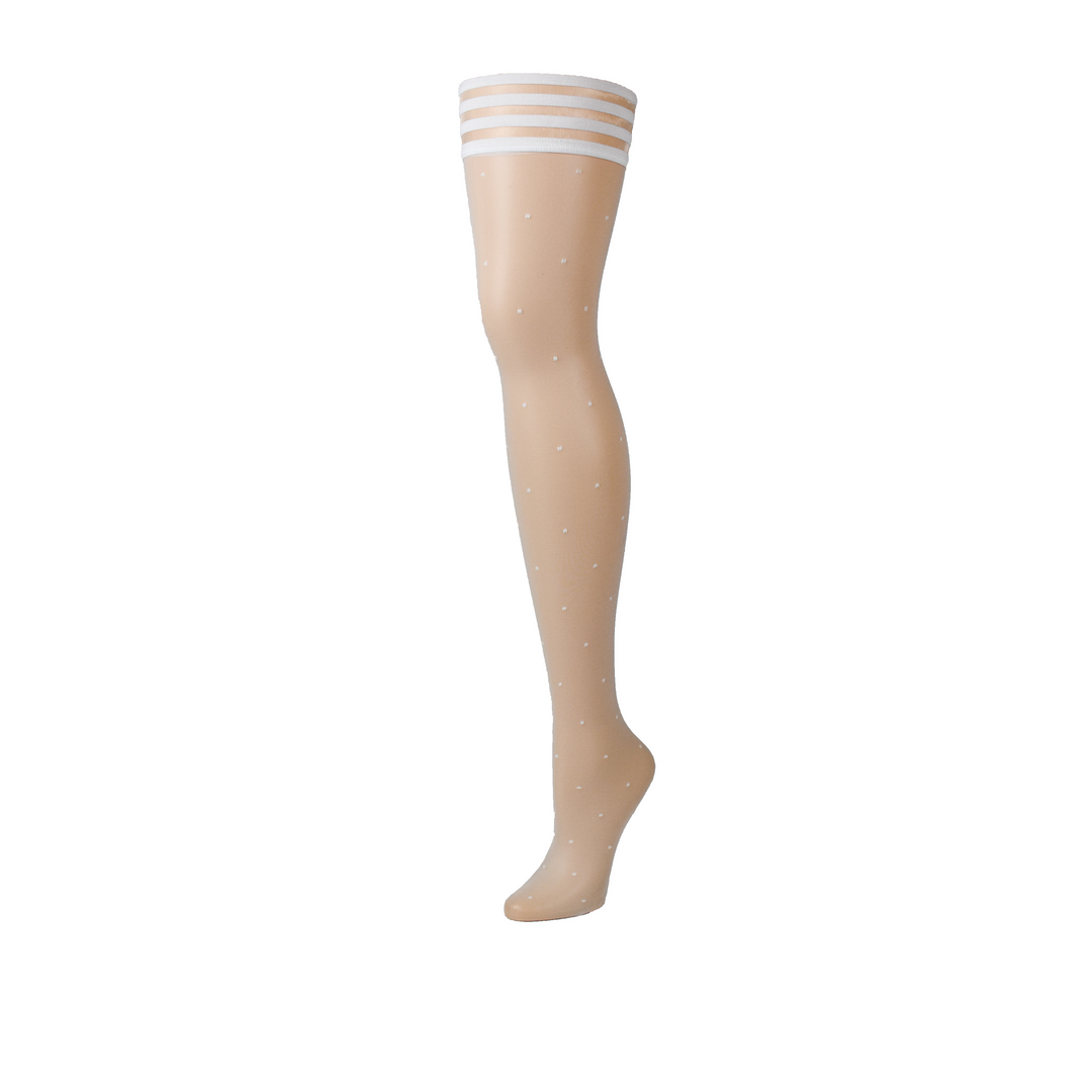 Brooke Leanne Dijhoog Wit - Retro Kix’Ies Kousen B