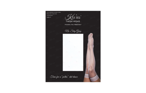 Brooke Leanne Wit Dijhoge Kousen – Stijlvol & Comfortabel