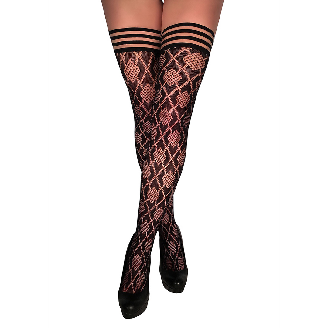 Elle Thigh High D Black | Stylish Kix'Ies Thigh High Tights