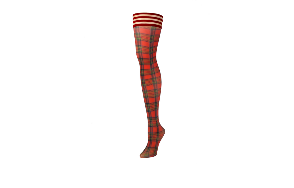 Grace Red Thigh-High Stockings With Grip | Kix'Ies Comfort & Style