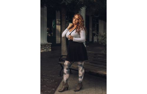 Mackenzie Thigh-High C Black | Trendy Tie-Dye Thigh-Highs