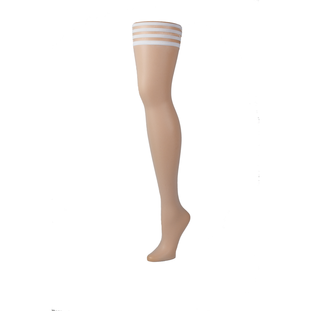 Ashley White Thigh Highs – Silky Soft & Non-Slip Kix'Ies