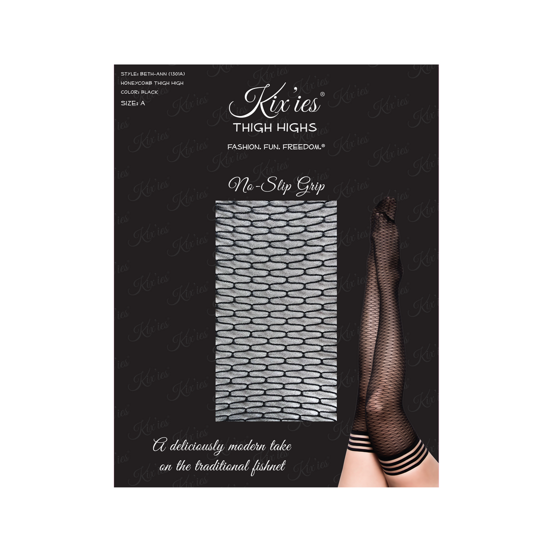 Beth Ann Thigh High C Black - Stylish Kix'Ies Comfort Stockings