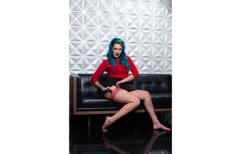 Claudia Red Thigh High Fishnet Stockings | Kix'Ies Must-Have