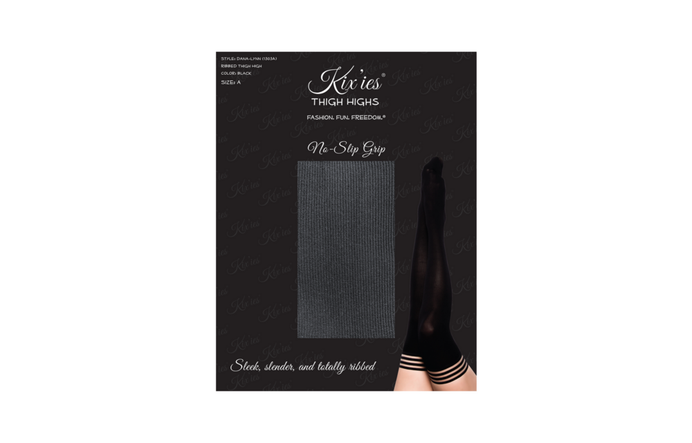 Dana Lynn Dijhoog Schwarz Stay-Ups | Komfort & Stil Kix'Ies