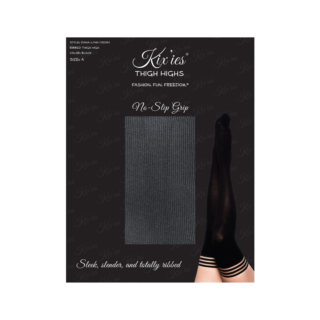 Dana Lynn Thigh High Black Stay-Ups | Comfort & Style Kix'Ies