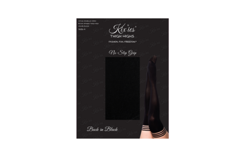 Danielle Thigh High Black Kix'Ies Stay-Ups – Stylish & Comfortable