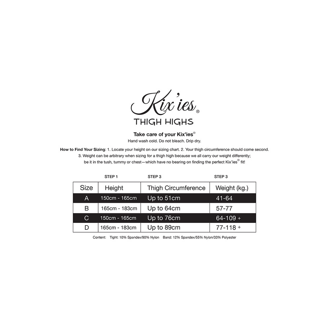 Kix'Ies Kimmie Thigh High A Black | Stylish Argyle Stockings