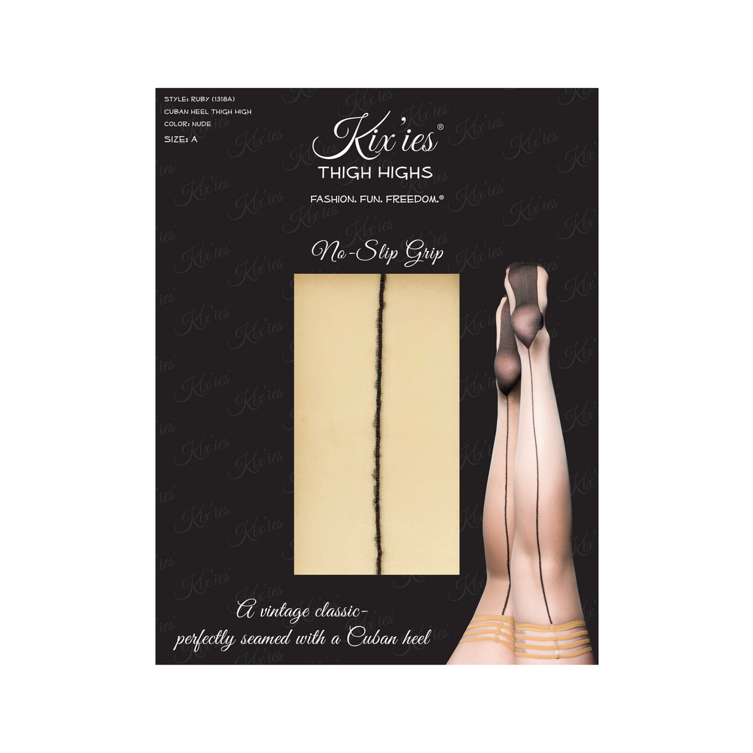 Ruby Nude Thigh High Stockings | Comfort & Elegance Kix'Ies