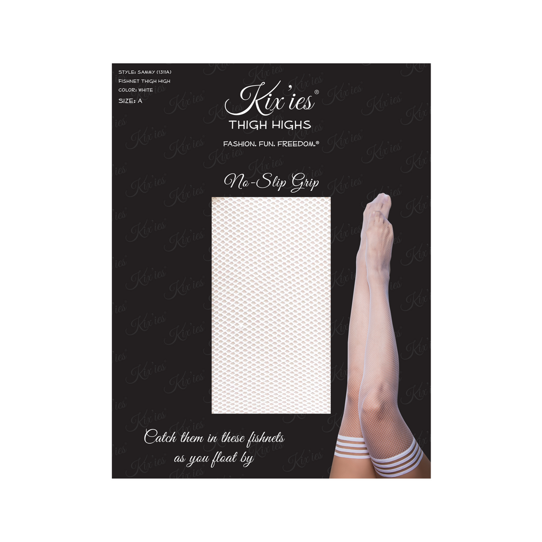 Sammy Thigh High C White | Kix'Ies Thigh-Highs Style & Comfort