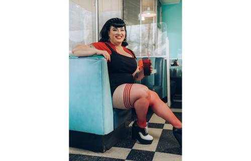 Sandra - Thigh High - D - Rood