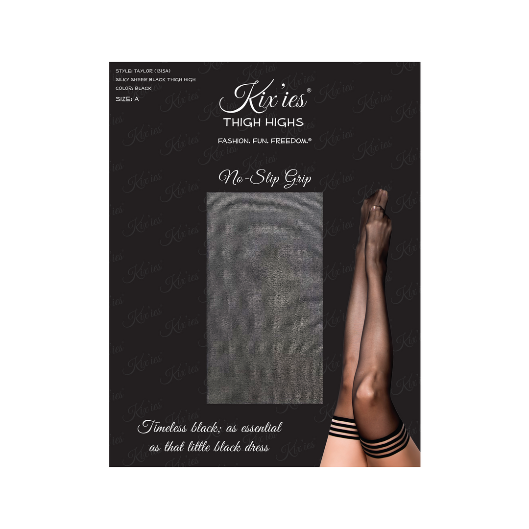 Taylor Thigh-High A Black | Kix'Ies Stay-Ups Comfort & Style