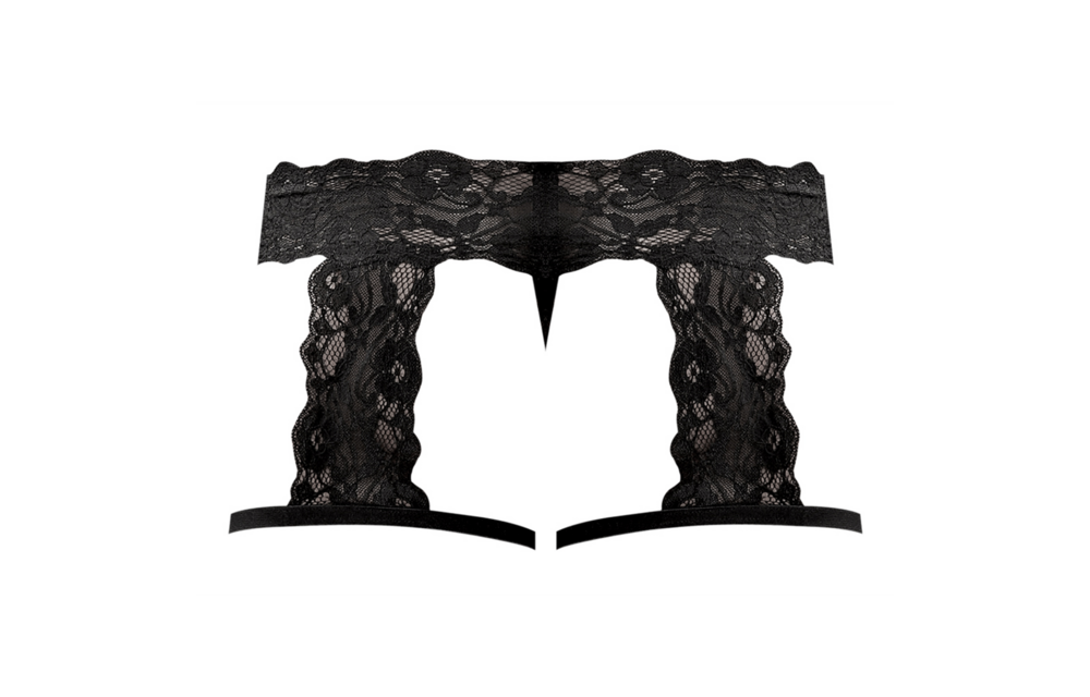 G-String Garter Short – S/M – Schwarz